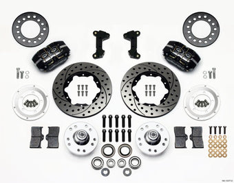 compare product Wilwood Dynapro Dust-Boot Front Kit 11.00in Drilled 74-80 Pinto/Mustang II Disc Spindle only