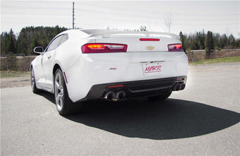 compare product MBRP 2016 Chevy Camaro V8 6.2L 6spd 3in T409 Race Dual Cat Back w/ 4.5in Quad Dual Wall Tips