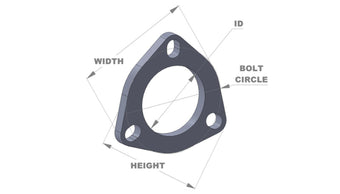 compare product Vibrant 3-Bolt T304 SS Exhaust Flange (3in I.D.)