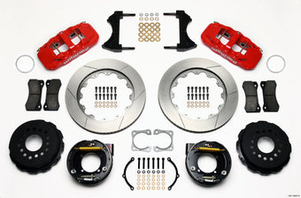 compare product Wilwood AERO4 Rear P-Brake Kit 14.00in Red Chevy 12 Bolt-Spec 3.15in Bearing
