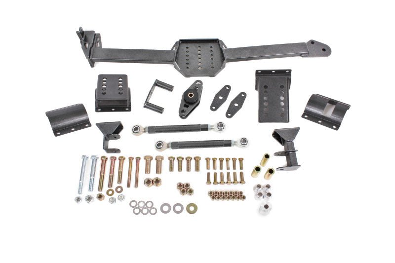 BMR 05 - 14 S197 Mustang Body Mount Watts Link Rod End/Poly w/ Adj. Axle Clamps - Black Hammertone - My Store