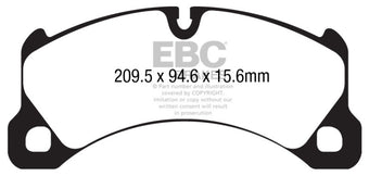 compare product EBC 10+ Porsche Cayenne 3.6 Yellowstuff Front Brake Pads