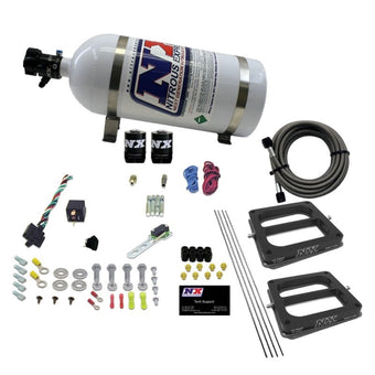 compare product Nitrous Express Dual/Dominator/Gasoline Nitrous Kit (50-300HP) w/10lb Bottle