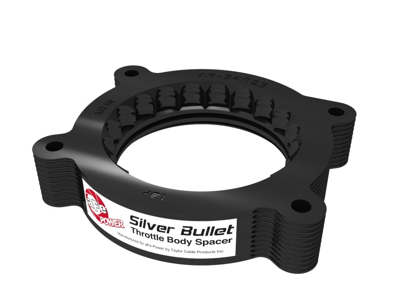 aFe 2020 Vette C8 Silver Bullet Aluminum Throttle Body Spacer / Works With aFe Intake Only - Black - My Store