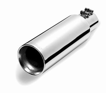 compare product Gibson Round Dual Wall Straight-Cut Tip - 5in OD/3.5in Inlet/12in Length - Stainless