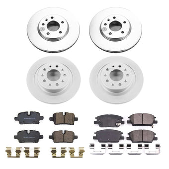 compare product Power Stop 2020 Chevrolet Malibu Front & Rear Z17 Coated Brake Kit