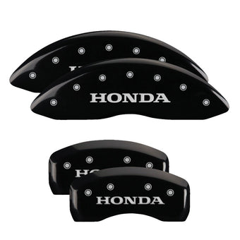 compare product MGP 4 Caliper Covers Engraved Front & Rear Honda Black finish silver ch