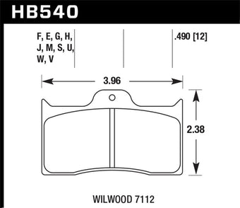 compare product Hawk Wilwood HPS 5.0 Brake Pads