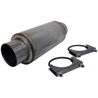 compare product MBRP Universal Resonator 4 Inlet /Outlet 12 Body 18 Overall Aluminized