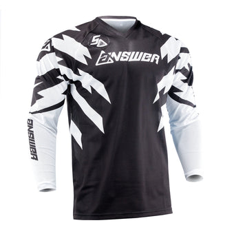 compare product Answer 26 LE Syncron Rizz Vented Jersey Black/White/Cyan Youth - Large