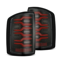 AlphaRex 14 - 18 GMC Sierra 1500/2500HD/3500HD LUXX - Series LED Tail Lights Blk/Red w/Actv Lgt Seq. Sig - My Store