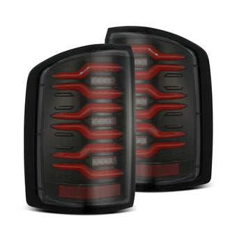 compare product AlphaRex 14-18 GMC Sierra 1500/2500HD/3500HD LUXX-Series LED Tail Lights Blk/Red w/Actv Lgt Seq. Sig
