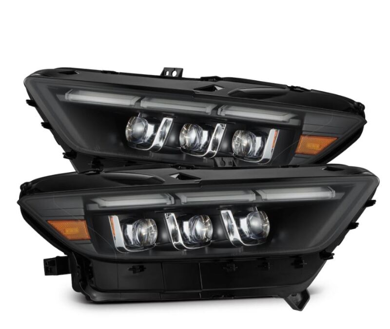AlphaRex 15 - 17 Ford Mustang NOVA LED Proj Headlights Black w/Activ Light/Seq Signal/Switch DRL - My Store