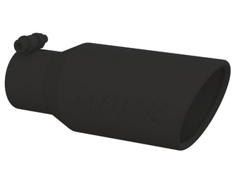 compare product MBRP Universal Angled Rolled End Tip 4in OD / 2-3/4in Inlet / 10in Length - Black