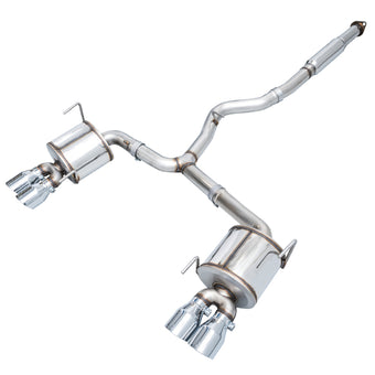 compare product AWE Tuning Subaru STI VA / WRX GV / STI GV Sedan Touring Edition Exhaust - Chrome Silver Tip (102mm)