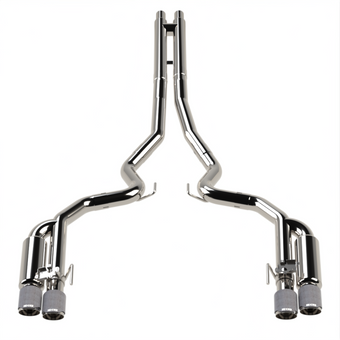compare product Kooks 18-24 Ford Mustang GT 5.0 3in. Valved Shotgun Cat-Back Exhaust - Carbon Tips