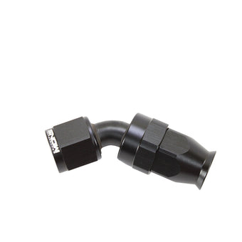compare product Snow -8AN 45 Degree PTFE Hose End (Black)