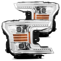 AlphaRex 18 - 20 Ford F - 150 LUXX LED Proj Headlights Plank Style Chrome w/Activ Light/DRL - My Store