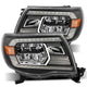 AlphaRex 05 - 11 Toyota Tacoma LUXX Crystal Headlights Plank Style Design Black w/Activation Light/DRL - My Store