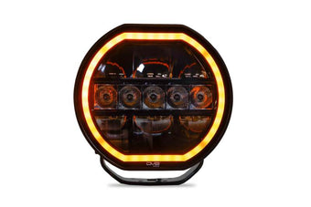 compare product DV8 Offroad 7in Halo Elite Round Light w/ Accent Halo - White/Amber