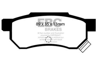 compare product EBC 92-94 Acura Integra 1.7 Vtec Greenstuff Rear Brake Pads
