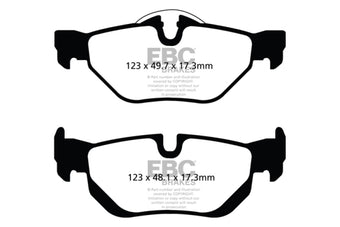 compare product EBC 13+ BMW X1 2.0 Turbo (28i) Ultimax2 Rear Brake Pads