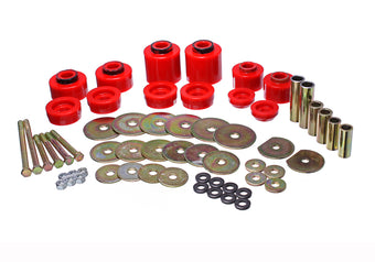 compare product Energy Suspension 80-96 Ford F-150/250/350 Red Body Mount Set Includes Hardware