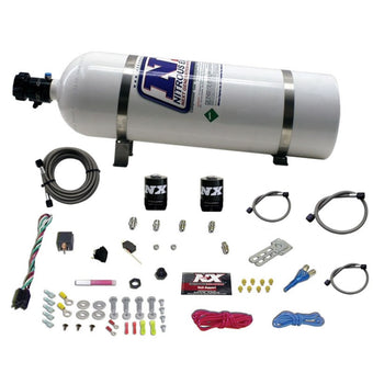 compare product Nitrous Express All Ford EFI Single Nozzle Nitrous Kit (35-150HP) w/15lb Bottle