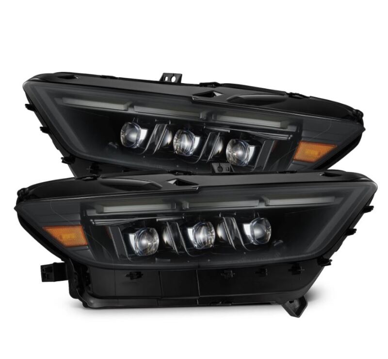 AlphaRex 15 - 17 Ford Mustang NOVA LED Proj Headlights Alpha Black w/Activ Light/Seq Signal/Switch DRL - My Store