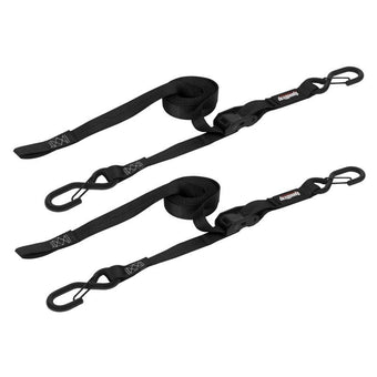 compare product SpeedStrap 1In x 10Ft CAM-Lock Tie Down w/ Snap FtSFt Hooks (2 Pack) - Black