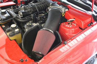 compare product JLT 07-09 Ford Mustang GT500 Super Big Air Kit - Red Filter (For Kenne Bell 75mm TB 800+HP)Tune Req