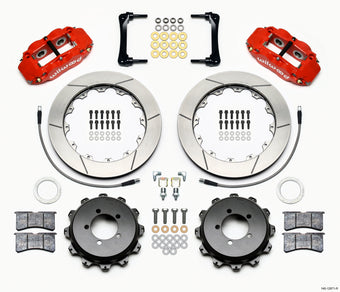 compare product Wilwood Narrow Superlite 4R Rear Kit 12.88in Red 2012-Up Toyota / Scion FRS w/Lines