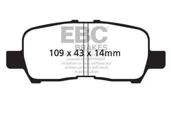 compare product EBC 05-09 Buick Allure (Canada) 3.6 Yellowstuff Rear Brake Pads