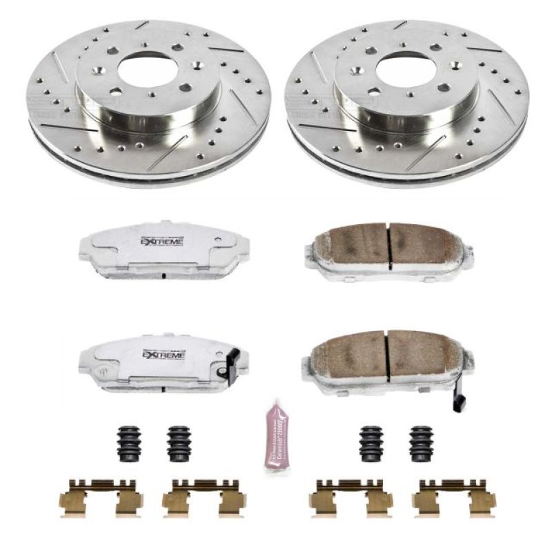 Power Stop 94 - 01 Acura Integra Front Z26 Street Warrior Brake Kit - My Store