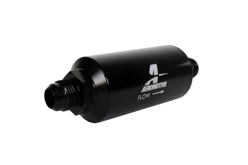 Aeromotive In - Line Filter - (AN - 10 Male) 10 Micron Fabric Element Bright Dip Black Finish - My Store
