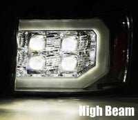 AlphaRex 07 - 14 GMC 2500HD NOVA LED Proj Headlight Plank Style Matte Blk w/Activ Light/Seq Signal/DRL - My Store