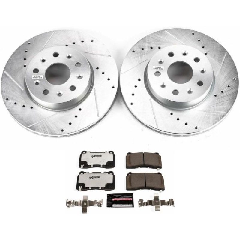 Power Stop 16 - 18 Cadillac CT6 Front Z26 Street Warrior Brake Kit - My Store