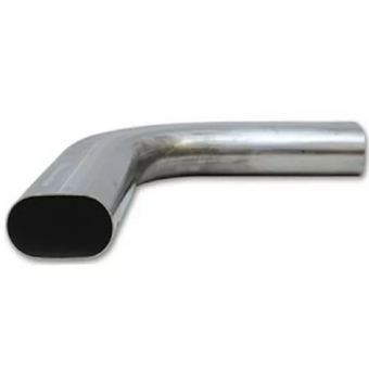 compare product Granatelli 3in Oval Stainless Steel Horizontal 90 Deg Bend 4.5in Bend Radius Tubing