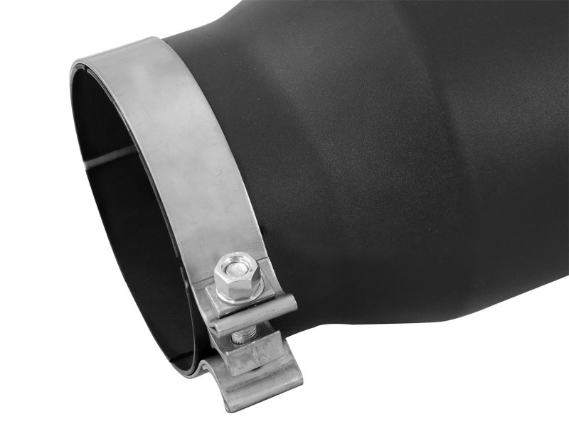 aFe POWER MACH Force - Xp 5in 304 Stainless Steel Exhaust Tip 5In x 7Out x15Lin Bolt - On Right - Blk - My Store