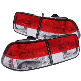 compare product ANZO 1996-2000 Honda Civic Taillights Red/Clear