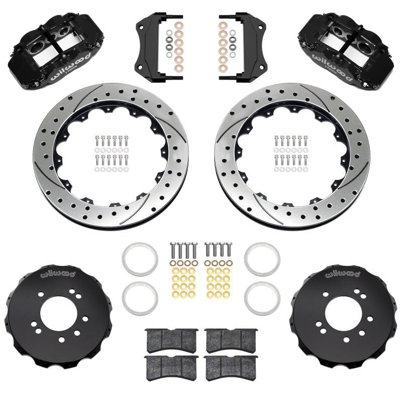 Wilwood 89 - 98 Nissan 240SX/89 - 94 Skyline/90 - 96 300ZX Superlite 6R Fr BBK w/ 12.88in D/S Rotors - Blk - My Store