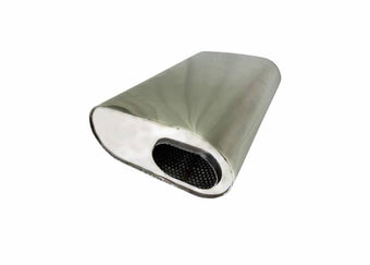 compare product Granatelli 3.0in Inlet 3.0in Outlet 13x9.5x6in Oval Muffler