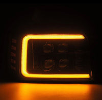 AlphaRex 92 - 96 Ford F - Series/Bronco NOVA - Series LED Proj Headlight Alpha - Bk w/Actv Light SS & SBDRL - My Store