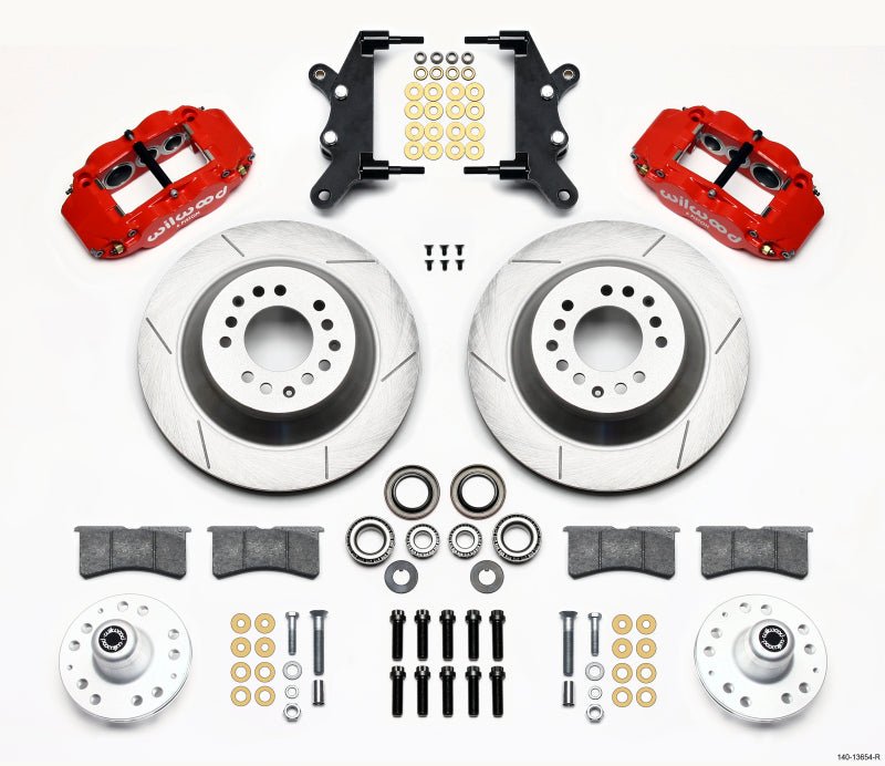 Wilwood Narrow Superlite 6R Front Hub & 1PC Rtr Kit 12.88in - Red 60 - 68 Ford / Mercury Full Size - My Store