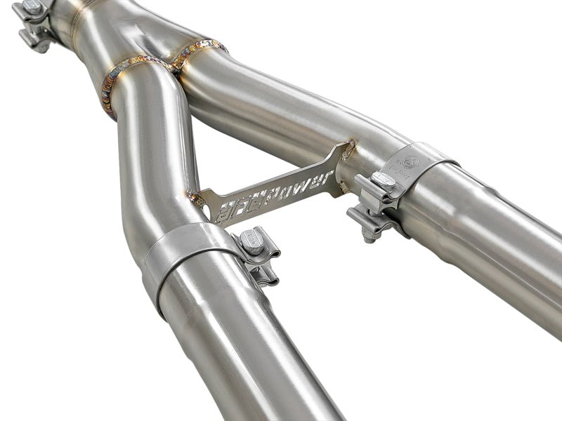 aFe Takeda 2.5in to 3in 304 SS Y - Pipe Exhaust System 16 - 18 Infiniti Q50/Q60 V6 - 3.0L (tt) - My Store