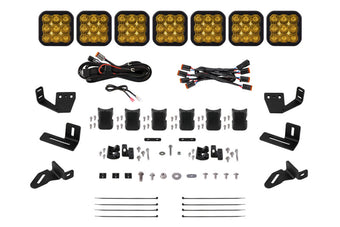 compare product Diode Dynamics Prinsu/Sherpa Roof Racks- SS5 7-Pod CrossLink Mounting Kit - Sport Yellow Driving