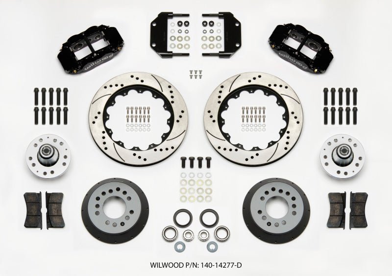Wilwood Narrow Superlite 6R Front Hub Kit 14.00in Drilled Magnum Force Drop Spindle - My Store