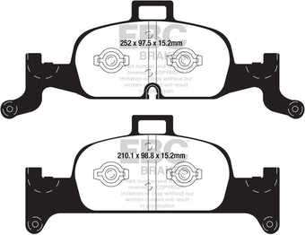 compare product EBC 2018+ Audi A4 Allroad Quattro 2.0L Turbo Redstuff Front Brake Pads