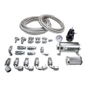 compare product DeatschWerks X2 Series Pump Hanger -8AN Feed w/ -6AN Return PTFE Plumbing Kit for 92-00 Honda Civic
