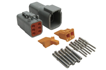 compare product Haltech Matching Set of Deutsch DTM-6 Connectors 7.5 Amp Plug & Pins